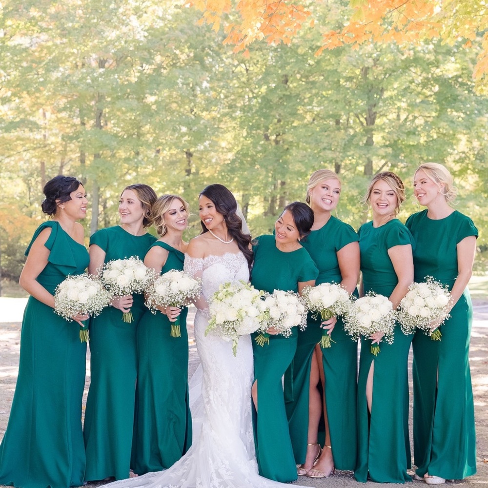 Emerald Green Bridesmaid Dress | MOH dress | Jewel tone evening dress